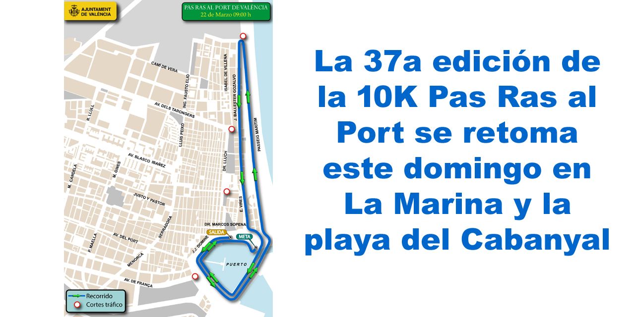  La 37a edición de la 10K Pas Ras al Port se retoma este domingo en La Marina y la playa del Cabanyal