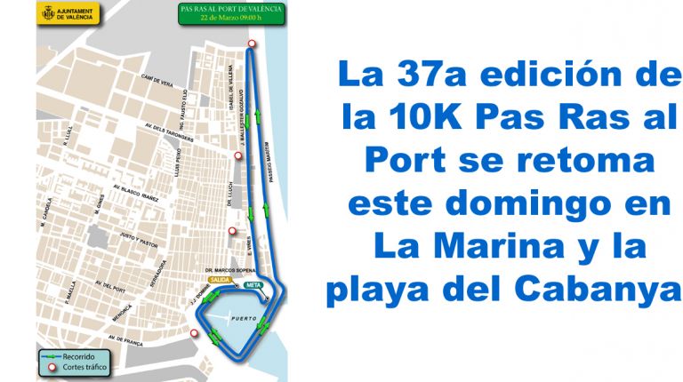 La 37a edición de la 10K Pas Ras al Port se retoma este domingo en La Marina y la playa del Cabanyal